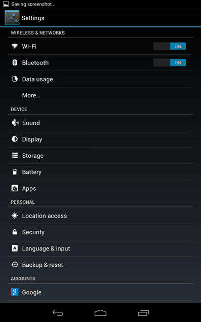 Android Settings, Security